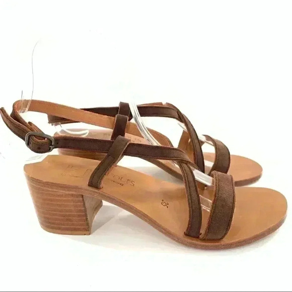 K Jacoues Athena is sandals 35 suede moka brown leather strappy coastelgranny